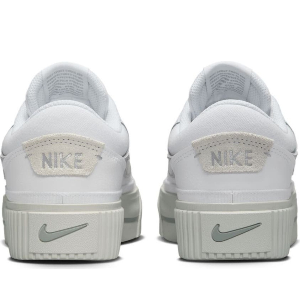 NEW IN BOX Nike Court Legacy Lift Platform White Silver Bone - Picture 2 of 5